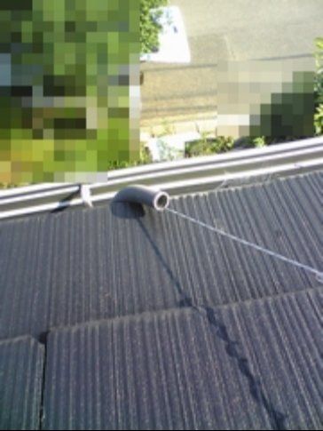 CATVから新規アンテナ設置　静岡親局 - ステーから屋根を保護