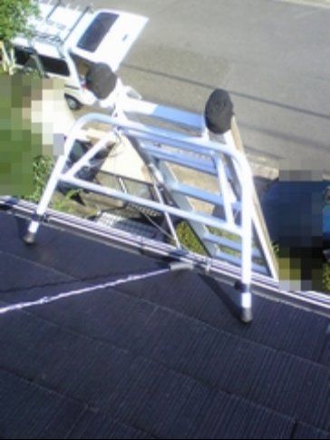 CATVから新規アンテナ設置　静岡親局 - 雨樋破損防止アダプター使用