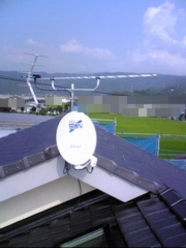 新築　伊豆長岡中継局 - アンテナ (建築足場あり)