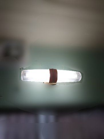 照明器具LEDへ交換。カメラ付ドアホンへ交換 - 旧　浴室照明